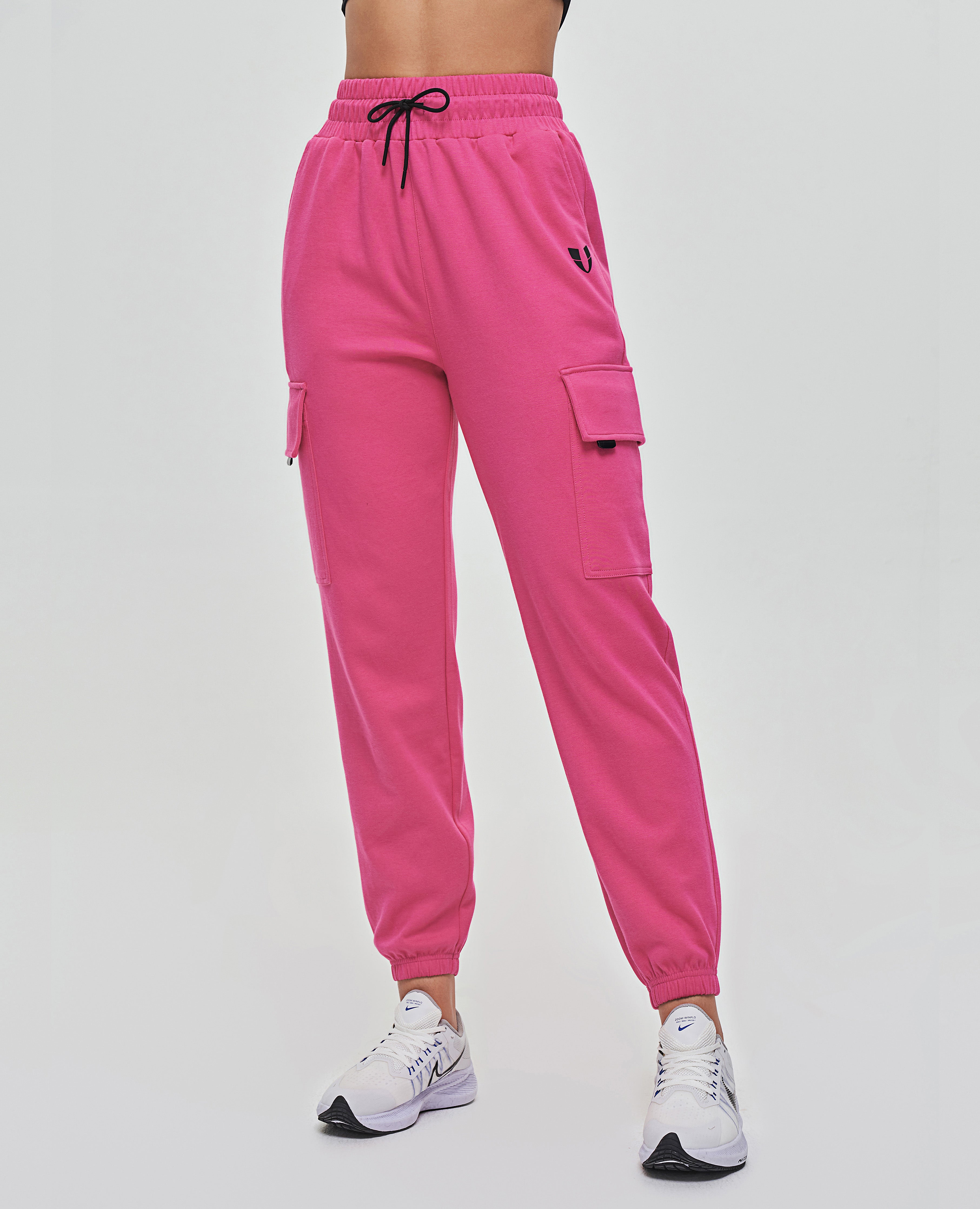 Pantalon de jogging cargo coupe ample - Fuchsia