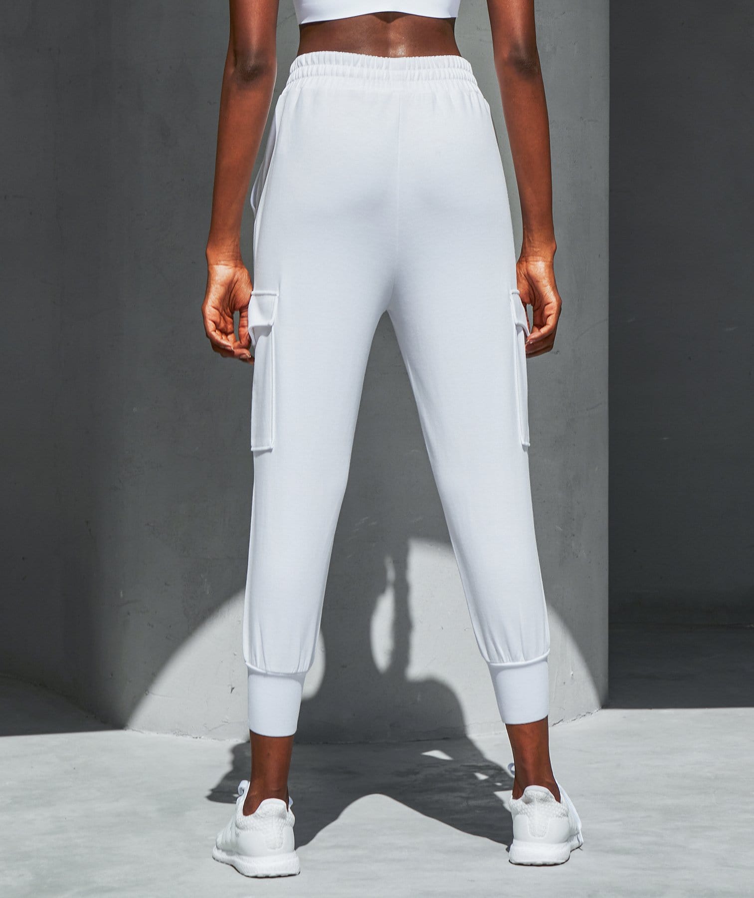 Women Casual Comfy Cotton White Jogger Pants – Fresh Blanks Online